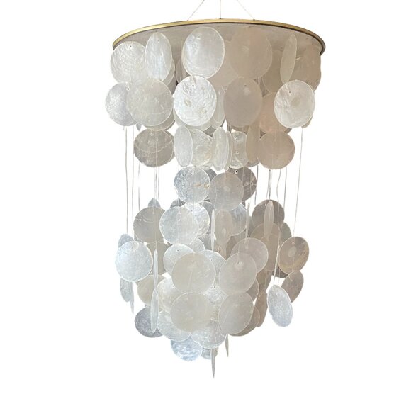 Capiz Shell Chandelier Wind Chimes - Picture 4 of 5